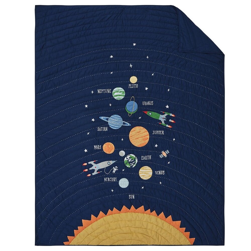 Pottery Barn Kids Solar System Quilt + 2 Shams (Full/Queen)